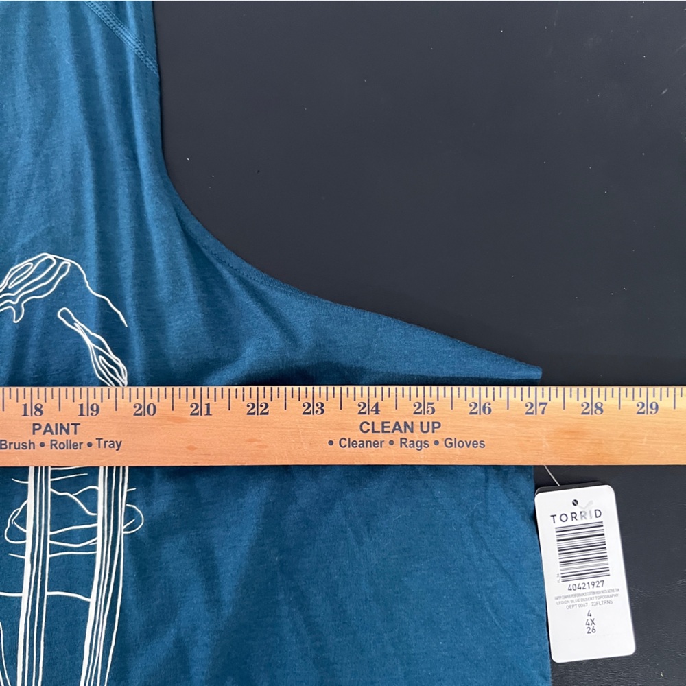NWT Torrid Happy Camper Blue Desert Scenic Outdoor Plus Size Tank Top 0889 - Picture 7 of 9